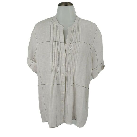 Tommy Bahama Button Front Tunic Top 100% Linen - Picture 1 of 5